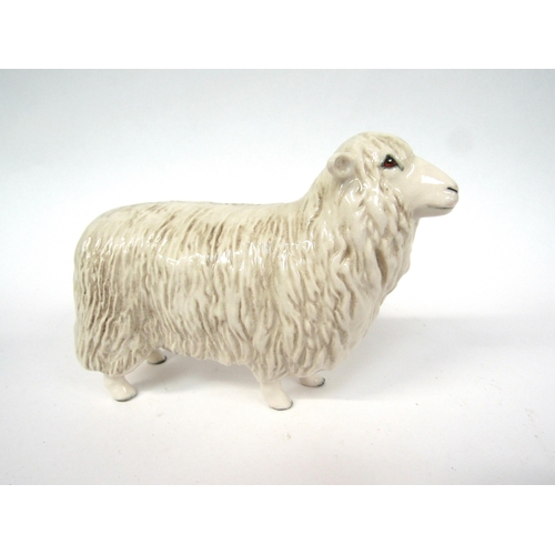 1860 - A Beswick Cotswold Sheep, in white gloss, model no. 4122