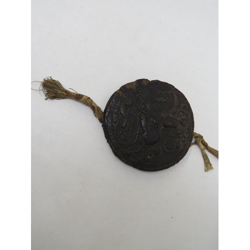 9068 - Great seal of Charles I for use in Ireland; [1625x1649]
The obverse includes images of crowned harps... 