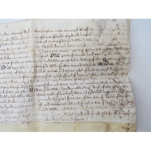 9071 - Conveyance (feoffment) for £7; 1 May 1654

William Houlden otherwise Rust of Bressingham in Norfolk,... 