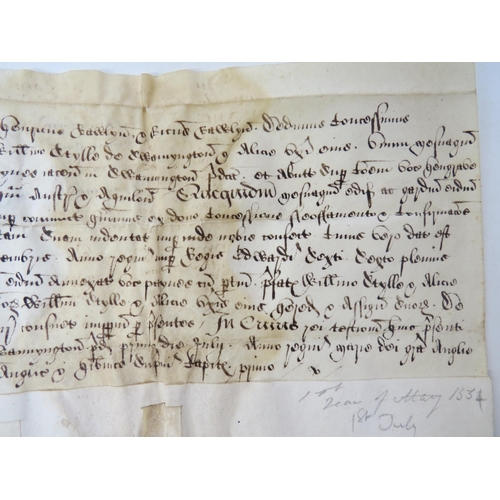 9073 - Grant; 1 Jul 1554

Edward Tuttyll, Henry Rawlyn and Richard Rawlyn to William Stylle of Swannington ... 