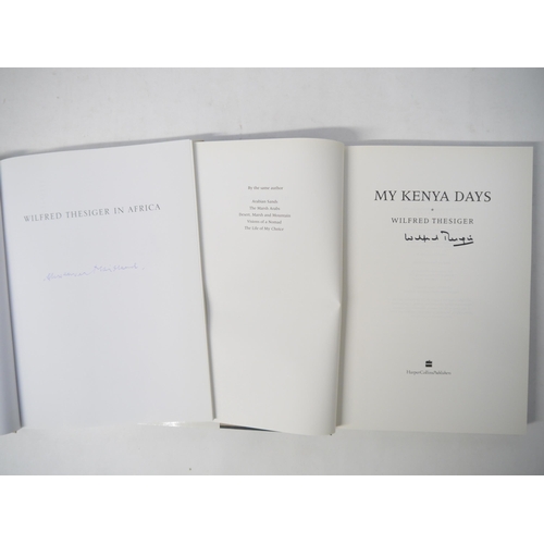 9011 - Wilfred Thesiger: ''My Kenya Days', London, Harper Collins, 1994, 1st edition, signed by thesiger to... 