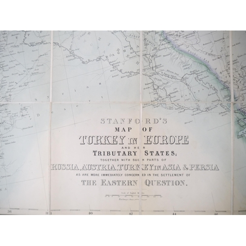 9014 - Edward Stanford: 'Stanford's Map of Turkey in Europe and Her Tributary States; together with such pa... 