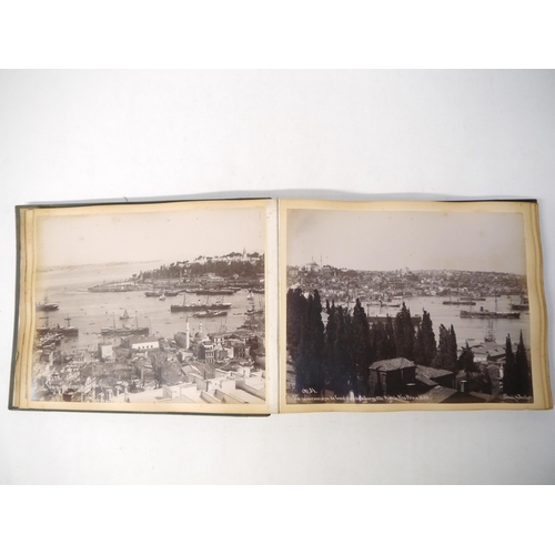 9015 - (Istanbul, Turkey, Ottoman Empire), a circa late 19th Century photograph album containing 24 mounted... 