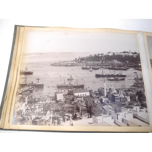 9015 - (Istanbul, Turkey, Ottoman Empire), a circa late 19th Century photograph album containing 24 mounted... 