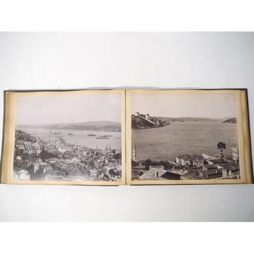 9015 - (Istanbul, Turkey, Ottoman Empire), a circa late 19th Century photograph album containing 24 mounted... 