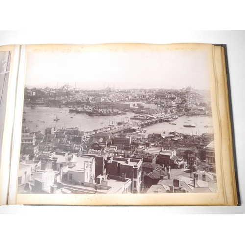 9015 - (Istanbul, Turkey, Ottoman Empire), a circa late 19th Century photograph album containing 24 mounted... 