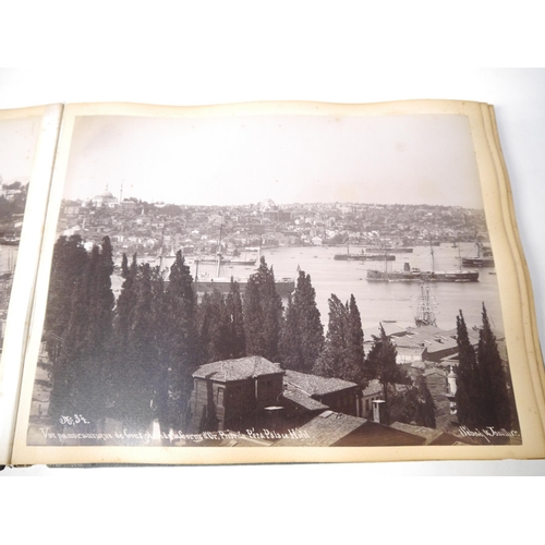 9015 - (Istanbul, Turkey, Ottoman Empire), a circa late 19th Century photograph album containing 24 mounted... 