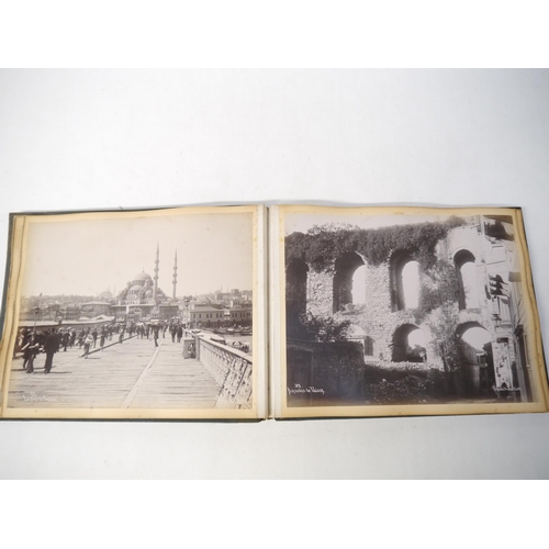 9015 - (Istanbul, Turkey, Ottoman Empire), a circa late 19th Century photograph album containing 24 mounted... 