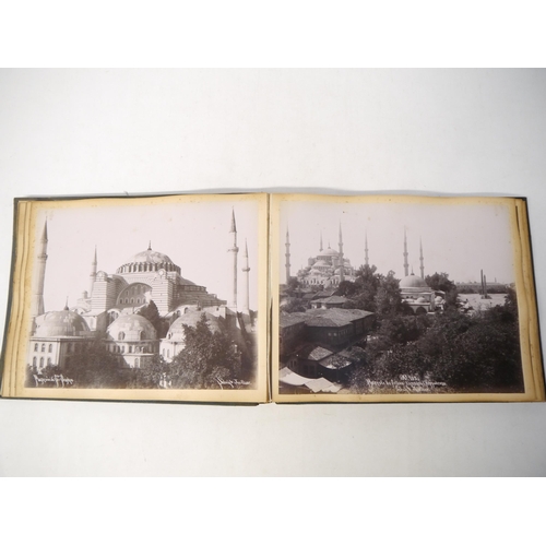 9015 - (Istanbul, Turkey, Ottoman Empire), a circa late 19th Century photograph album containing 24 mounted... 