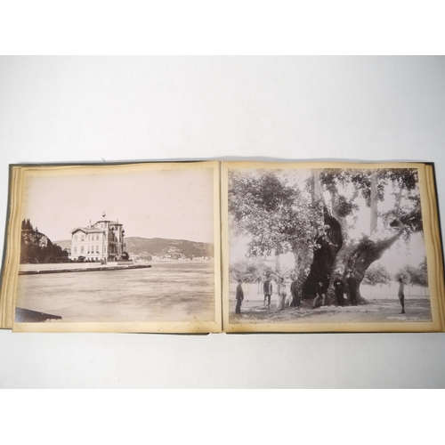 9015 - (Istanbul, Turkey, Ottoman Empire), a circa late 19th Century photograph album containing 24 mounted... 