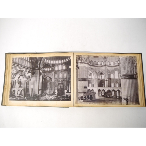 9015 - (Istanbul, Turkey, Ottoman Empire), a circa late 19th Century photograph album containing 24 mounted... 