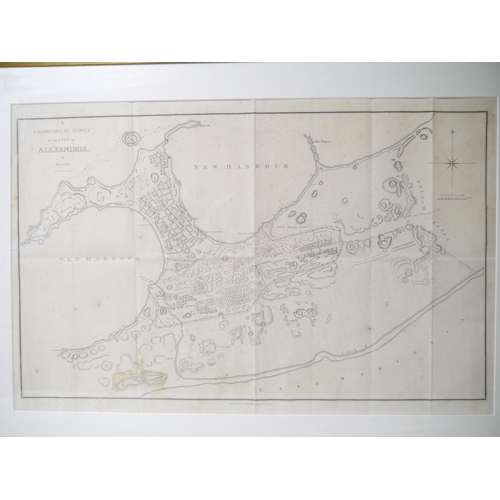 9022 - Henry Salt: 'A Geometrical Survey of the City of Alexandria', engraved folding map, published London... 