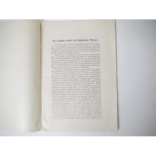 9025 - (Mayas, Yucatan, Antiquities), C.L. Fleischmann: 'Estudio sobre los indígenas Mayas : dedicado al At... 