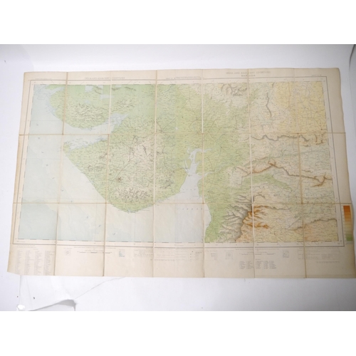 9029 - Edward Stanford: 'India and Adjacent Counties - Baroda', folding colour lithographic map, 1917, publ... 