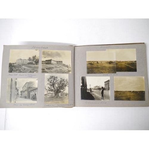 9031 - A photograph album of East Africa 1924-25, 130+ mounted photographs, mainly captioned, journey on SS... 