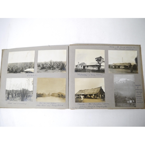 9031 - A photograph album of East Africa 1924-25, 130+ mounted photographs, mainly captioned, journey on SS... 