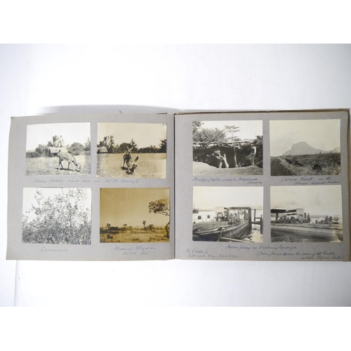 9031 - A photograph album of East Africa 1924-25, 130+ mounted photographs, mainly captioned, journey on SS... 