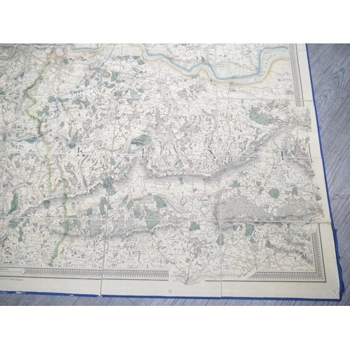 9043 - 'Froggett's Survey of the Country Thirty Miles round London. 1831', engraved folding map, hand colou... 