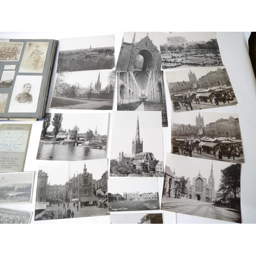 9065A - A collection of Norfolk and Norwich related ephemera, photographs and postcards, including a scrap a... 