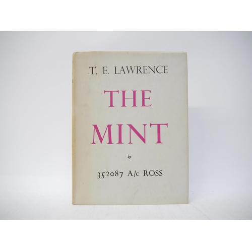 9088 - T.E. Lawrence: 'The Mint', London, Jonathan Cape, 1955, 1st trade edition, original cloth gilt, dust... 