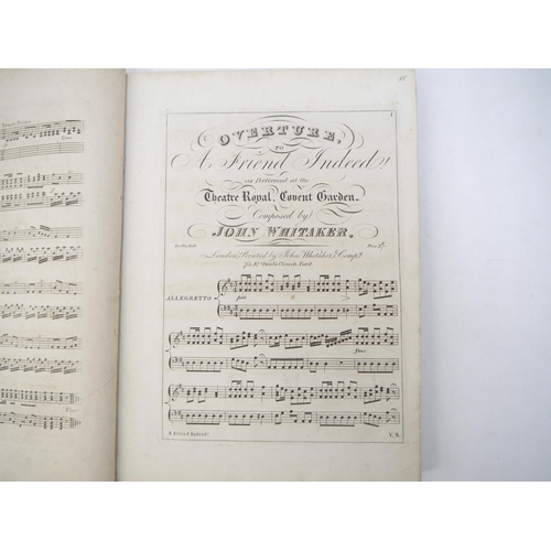 9104 - A bound volume of assorted engraved sheet music, circa 1820, 2 page manuscript title page at front, ... 