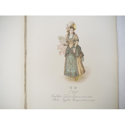 9107 - Five late 19th Century chromolithograph fashion plates by Henri Sicard, Paris lithographer active ci... 