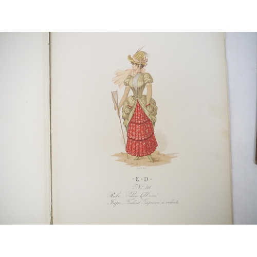 9107 - Five late 19th Century chromolithograph fashion plates by Henri Sicard, Paris lithographer active ci... 