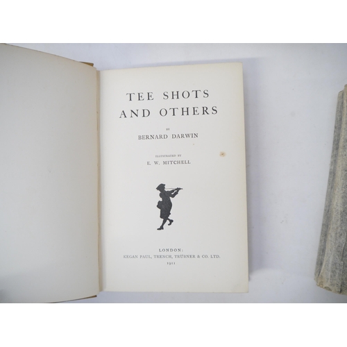 9117 - Nine sport related titles, including Bernard Darwin: 'Tee Shots and Others', illustrated E.W. Mitche... 