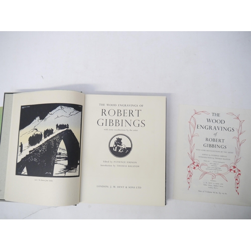 9199 - Robert Gibbings, 3 titles: 'The Wood Engravings of Robert Gibbings', London, Dent, 1959, 1st edition... 