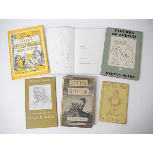 9225 - Mervyn Peake, 6 titles: 'Poems and Drawings', London, The Keepsake Press, 1965, limited edition (one... 