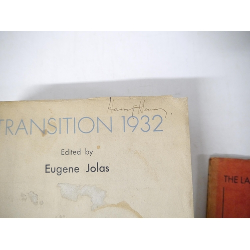 9228 - (Modernism), Eugene Jolas (edited), three issues of 'Transition', the quarterly literary journal of ... 