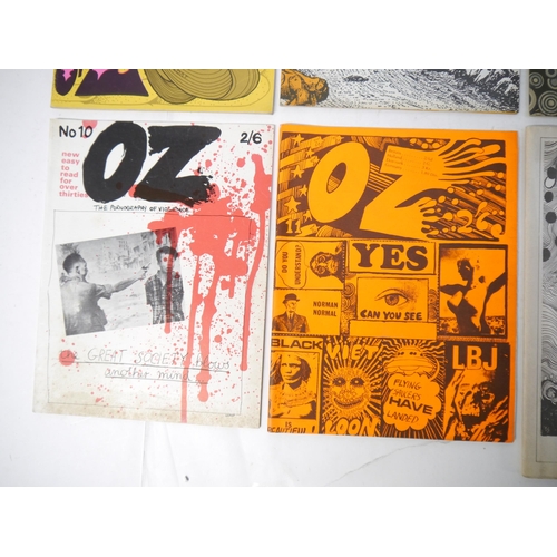 9240 - 'Oz Magazine', London, OZ Publications Ink, 10 assorted issues 1967-68 of the independent alternativ... 