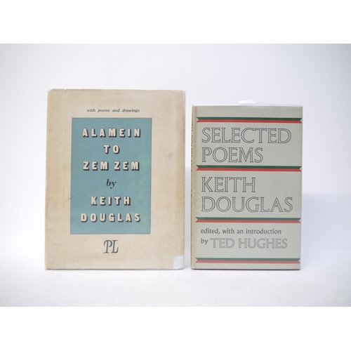 9242 - Keith Douglas, 2 titles: 'Alamein to Zem Zem', London, Editions Poetry London, 1946, 1st edition, co... 