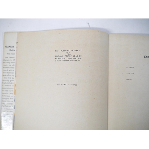 9242 - Keith Douglas, 2 titles: 'Alamein to Zem Zem', London, Editions Poetry London, 1946, 1st edition, co... 