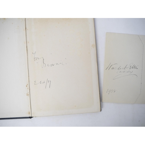 9251 - Havelock Ellis: 'Poems', London, Richards Press Ltd, 1937, 1st edition, signed to verso of title pag... 