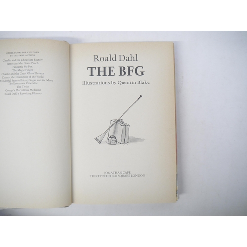 9263 - Roald Dahl: 'The BFG', illustrated Quentin Blake, London, Jonathan Cape, 1982, 1st edition, original... 