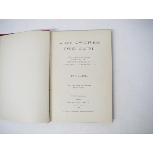 9265 - Lewis Carroll [i.e. Charles Lutwidge Dodgson]: 'Alice's Adventures Under Ground. Being a Facsimile o... 