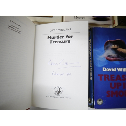 9326 - David Williams, complete set of seventeen 'Mark Treasure' series of crime fiction novels, all UK 1st... 