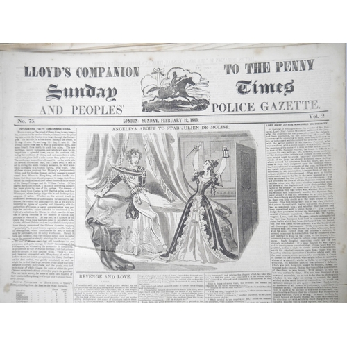 9333 - (Crime, Penny Dreadful), Edward Lloyd: 'Lloyd's Companion to the Penny Sunday Times and Peoples' Pol... 