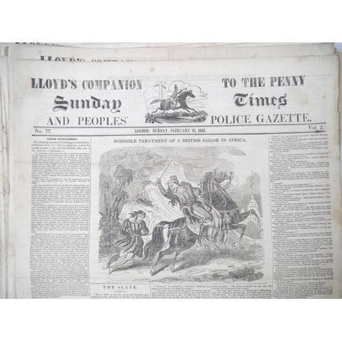 9333 - (Crime, Penny Dreadful), Edward Lloyd: 'Lloyd's Companion to the Penny Sunday Times and Peoples' Pol... 