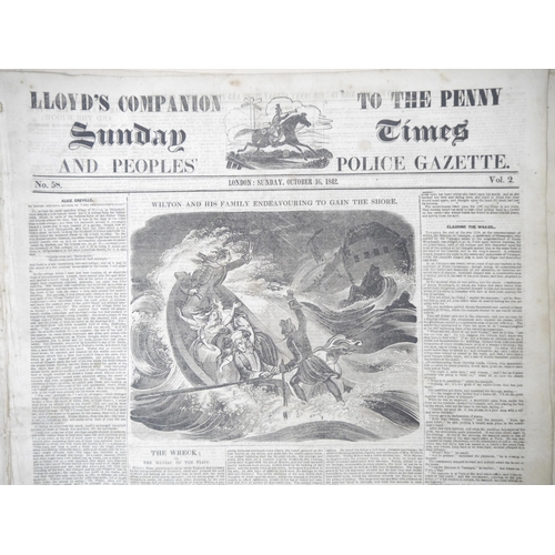 9333 - (Crime, Penny Dreadful), Edward Lloyd: 'Lloyd's Companion to the Penny Sunday Times and Peoples' Pol... 