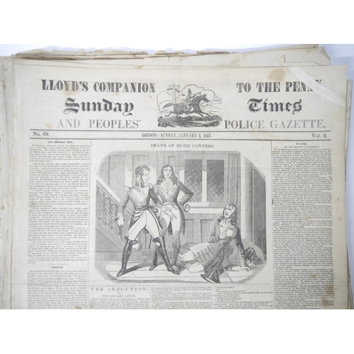 9333 - (Crime, Penny Dreadful), Edward Lloyd: 'Lloyd's Companion to the Penny Sunday Times and Peoples' Pol... 