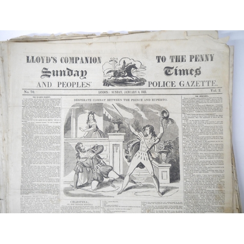 9333 - (Crime, Penny Dreadful), Edward Lloyd: 'Lloyd's Companion to the Penny Sunday Times and Peoples' Pol... 