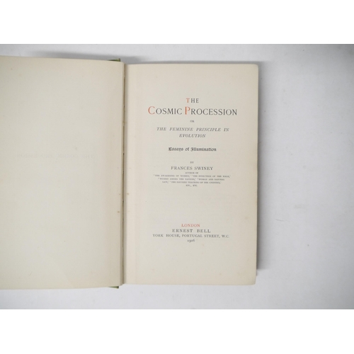 9339 - (Feminism), Frances Swiney: 'The Cosmic Procession, or the Feminine Principle in Evolution, Essays o... 