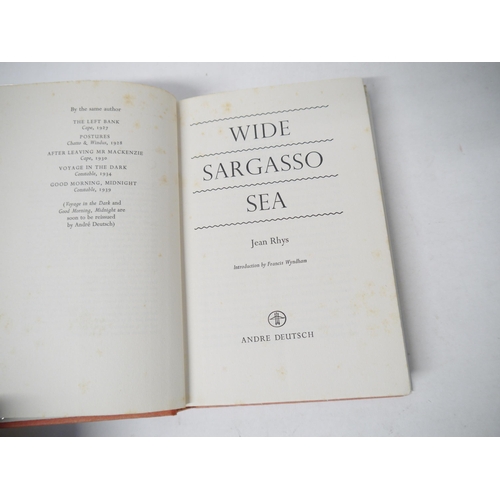 9341 - Jean Rhys: 'Wide Sargasso Sea', London, Andre Deutsch, 1966, 1st edition, original cloth, dust wrapp... 