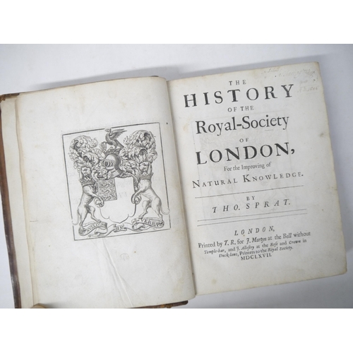 9130 - Thomas Sprat: 'The History of the Royal Society of London, for the Improving of Natural Knowledge.',... 