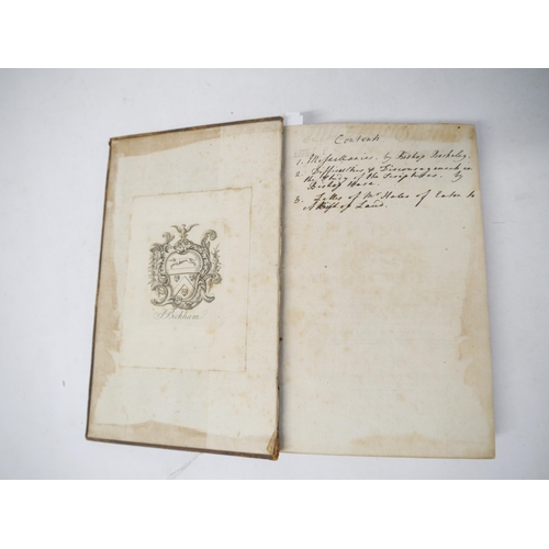 9132 - George Berkeley, Bishop of Cloyne: 'A Miscellany, containing Several Tracts on Various Subjects.', L... 