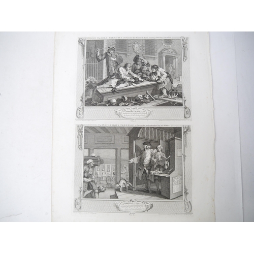 9148 - William Hogarth (1697-1764): 'Industry And Idleness', suite of 12 engravings, 1747, comprising Plt 1... 