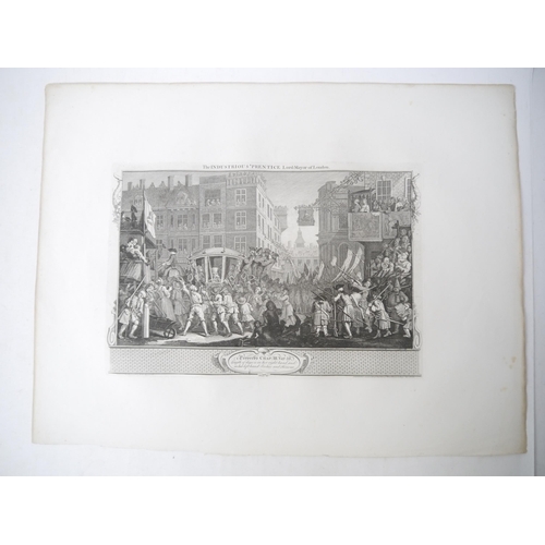 9148 - William Hogarth (1697-1764): 'Industry And Idleness', suite of 12 engravings, 1747, comprising Plt 1... 