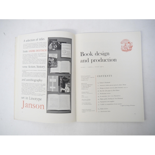 9163 - (Printing, Typography, Book Design), James Moran (edited): 'Book Design and Production', vol.1 No.1,... 